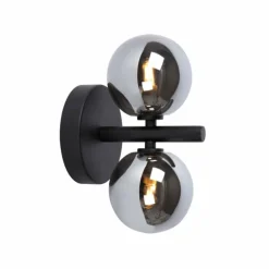 Applique murale Lucide TYCHO Noir, 2 lumières