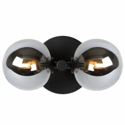 Applique murale Lucide TYCHO Noir, 2 lumières