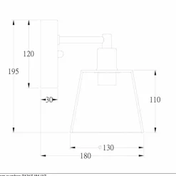 Applique murale Lucide VITRI Cuivre, 1 lumière