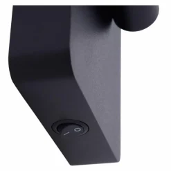 Applique murale Lucide WYGO LED Noir, 1 lumière