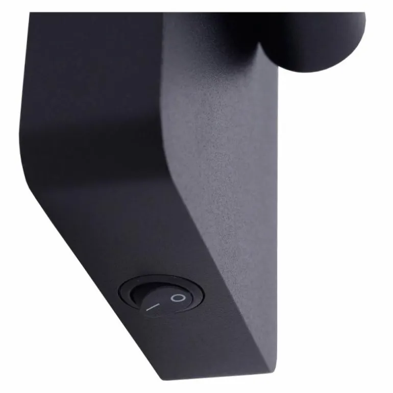 Applique murale Lucide WYGO LED Noir, 1 lumière