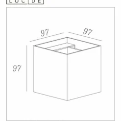 Applique murale Lucide XIO Noir, 1 lumière