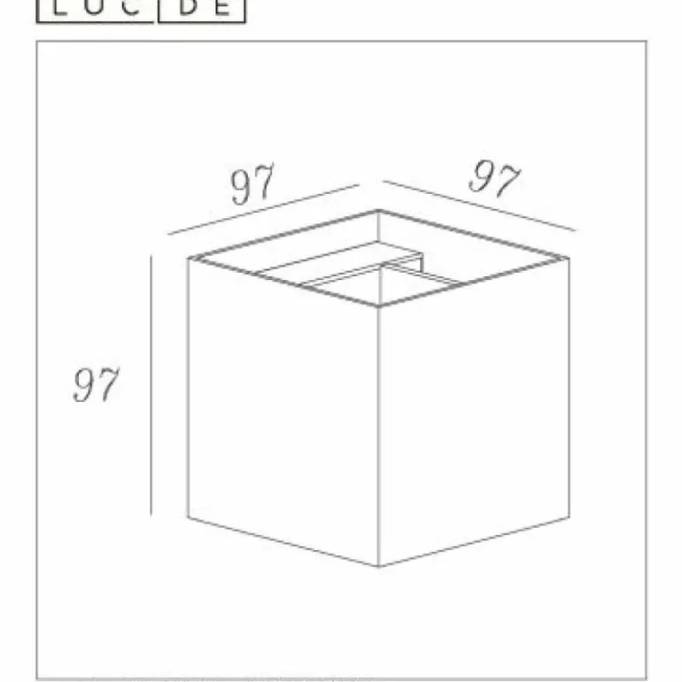 Applique murale Lucide XIO Noir, 1 lumière