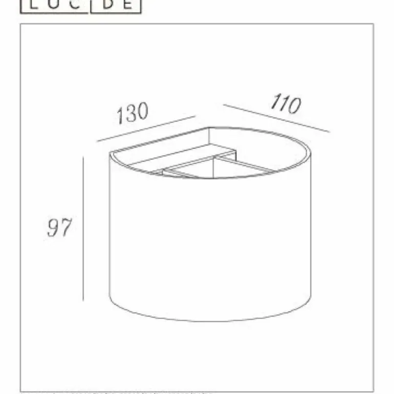 Applique murale Lucide XIO Noir, 1 lumière