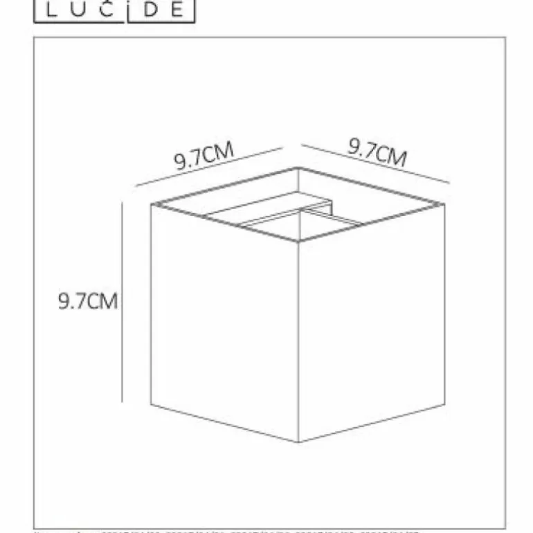 Applique murale Lucide XIO Rouille, 1 lumière
