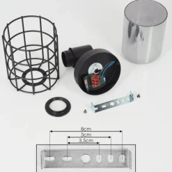 Applique murale Lungernsee Noir, 1 lumière