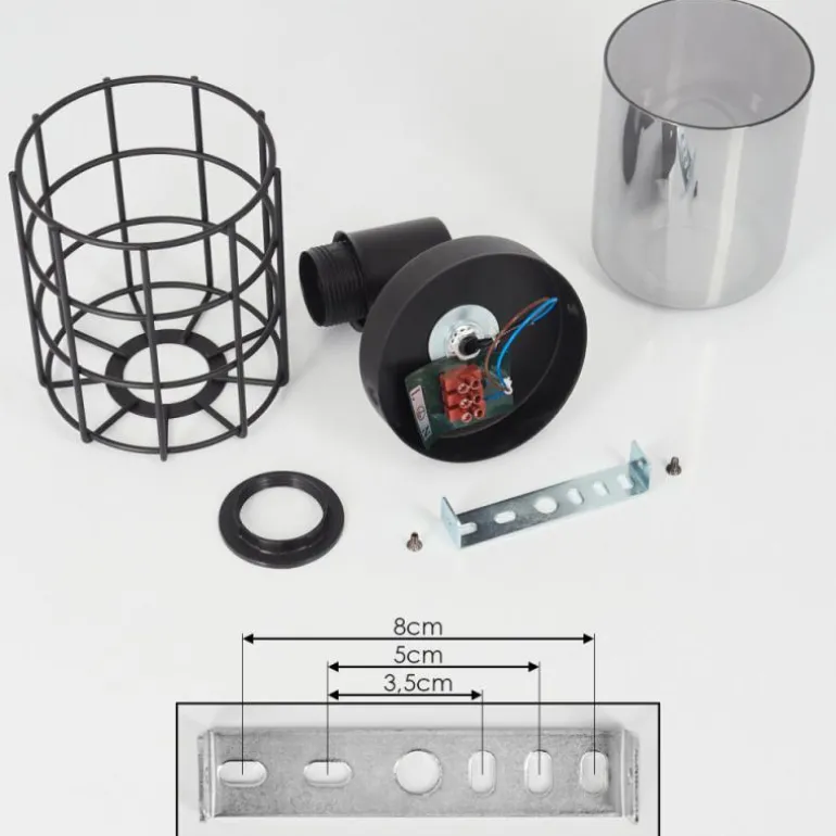 Applique murale Lungernsee Noir, 1 lumière