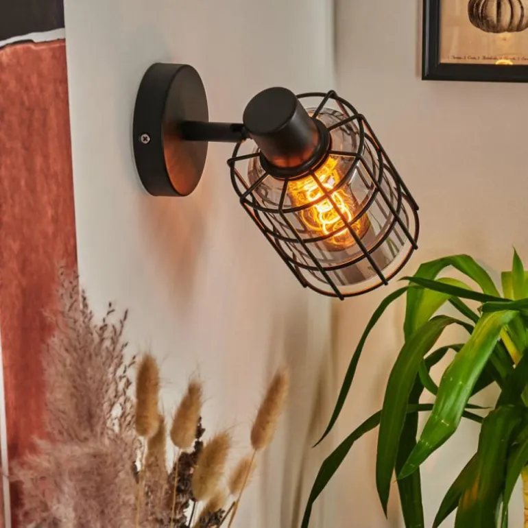 Applique murale Lungernsee Noir, 1 lumière