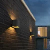 Applique murale Lutec DODD LED Anthracite, 2 lumières