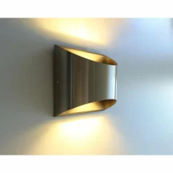 Applique murale Lutec DODD LED Acier inoxydable, 2 lumières
