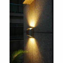 Applique murale Lutec DODD LED Acier inoxydable, 2 lumières