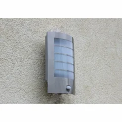Applique murale Lutec SLIM LED Acier inoxydable, 1 lumière, Détecteur de mouvement