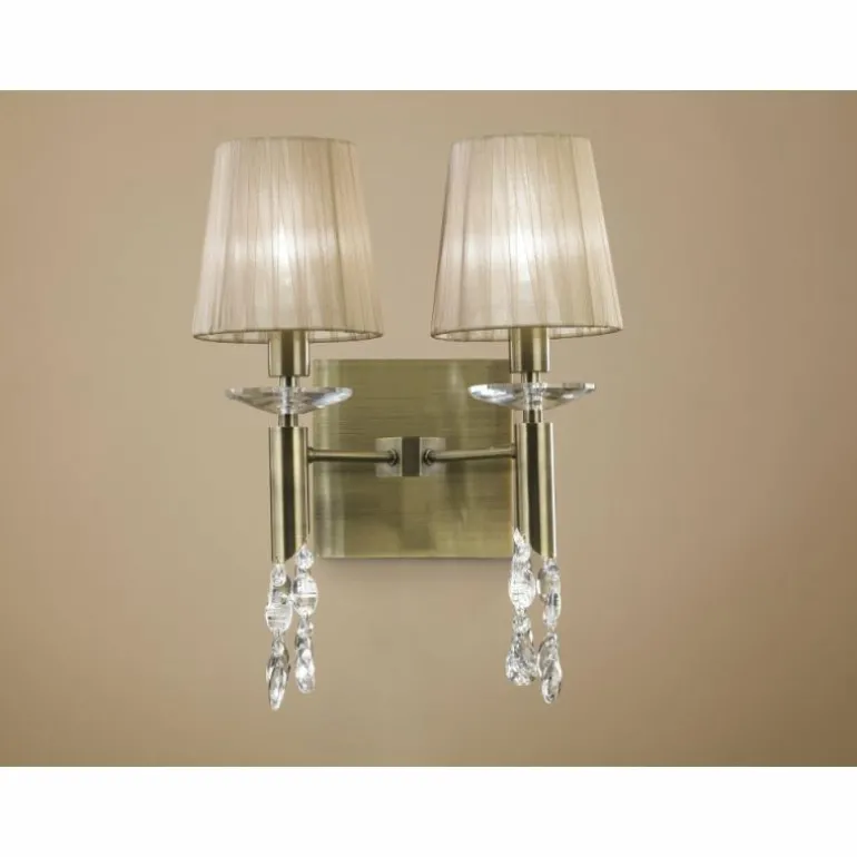 Applique murale Mantra TIFFANY Brun, 2 lumières