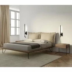 Applique murale Mantra TORCH LED Noir, 2 lumières