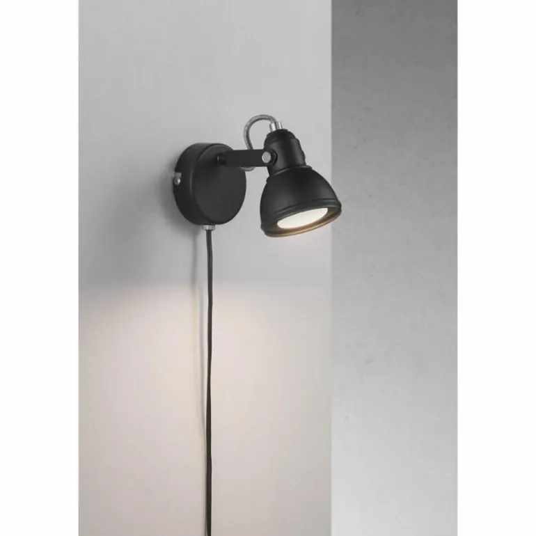 Applique murale Nordlux ASLAK Noir, 1 lumière