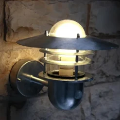 Applique murale Nordlux AGGER SENSOR Zingué, 1 lumière, Détecteur de mouvement