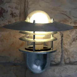 Applique murale Nordlux AGGER SENSOR Zingué, 1 lumière, Détecteur de mouvement