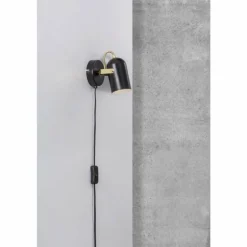 Applique murale Nordlux LOTUS Laiton, Noir, 1 lumière