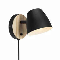 Applique murale Nordlux THEO Bois clair, Noir, 1 lumière