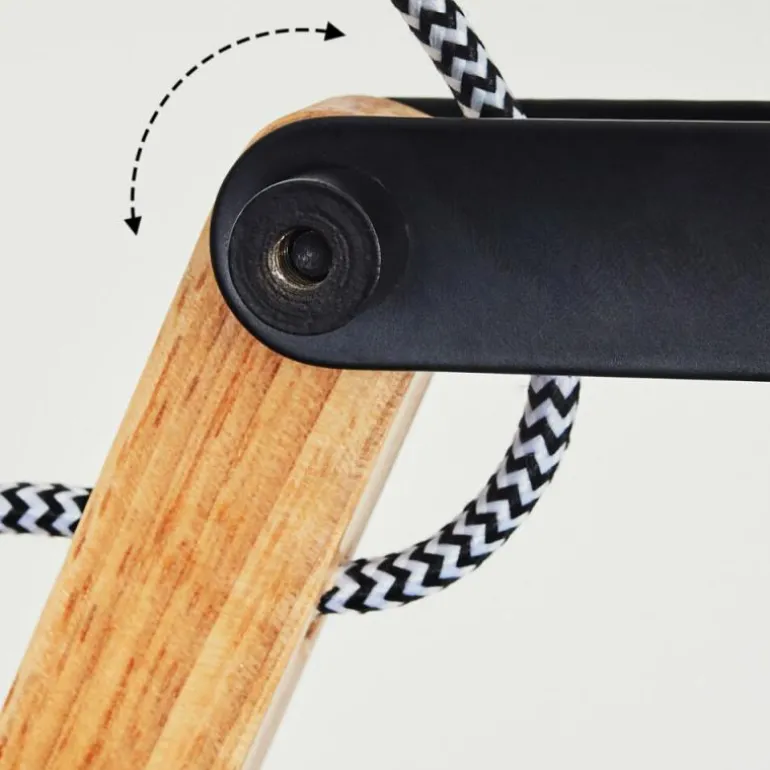 Applique murale Norfolk Bois clair, Noir, 1 lumière