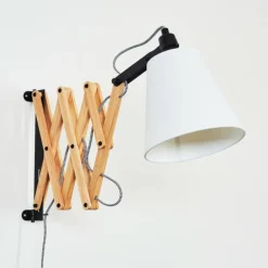 Applique murale Norfolk Bois clair, Noir, 1 lumière