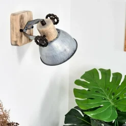 Applique murale Orny Bois clair, Argenté, 1 lumière