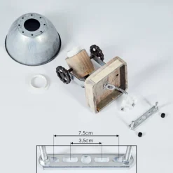 Applique murale Orny Bois clair, Argenté, 1 lumière