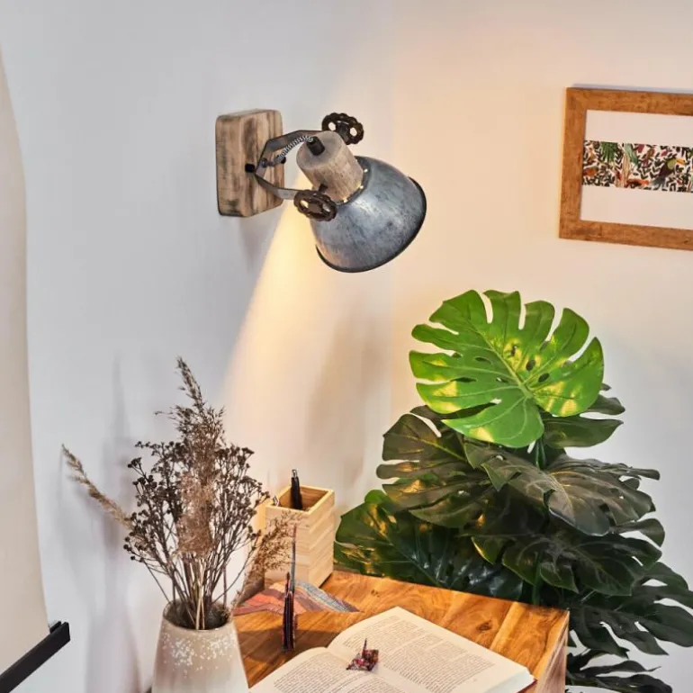 Applique murale Orny Bois clair, Argenté, 1 lumière