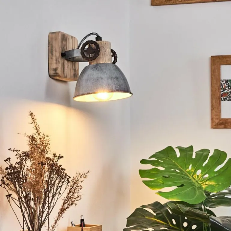 Applique murale Orny Bois clair, Argenté, 1 lumière