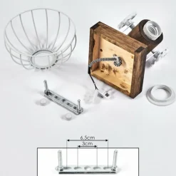 Applique murale Orny Bois foncé, Blanc, 1 lumière