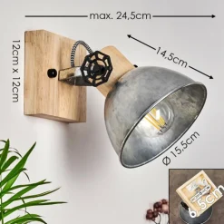 Applique murale Orny Brun, Zingué, 1 lumière