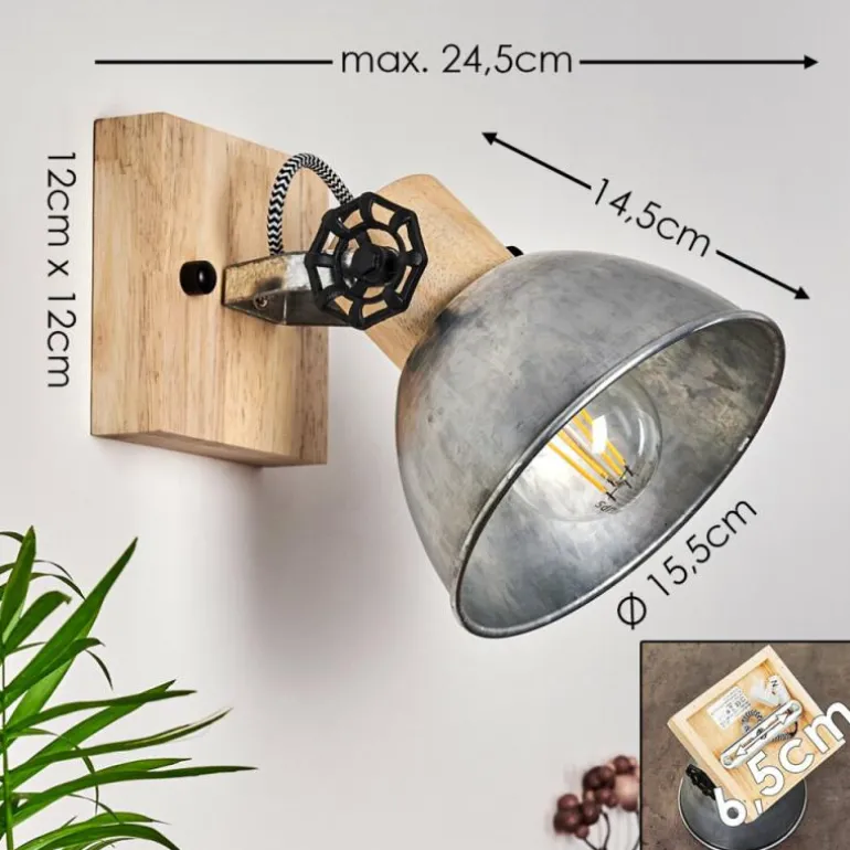 Applique murale Orny Brun, Zingué, 1 lumière