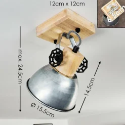 Applique murale Orny Brun, Zingué, 1 lumière