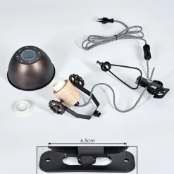 Applique murale Orny Brun, Bois clair, 1 lumière