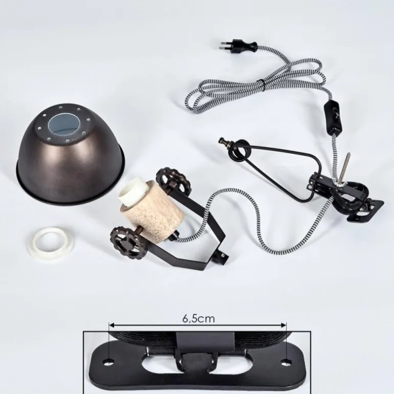 Applique murale Orny Brun, Bois clair, 1 lumière