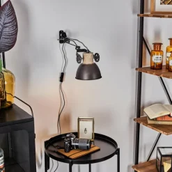 Applique murale Orny Brun, Bois clair, 1 lumière