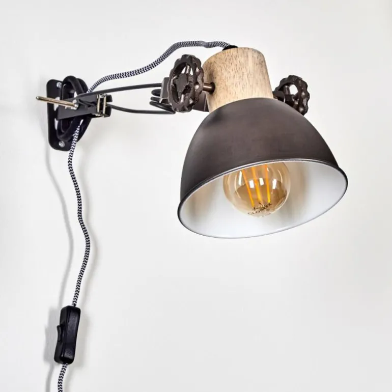 Applique murale Orny Brun, Bois clair, 1 lumière