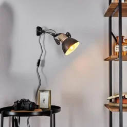 Applique murale Orny Brun, Bois clair, 1 lumière