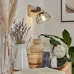 Applique murale Orny Brun, Écru, 1 lumière