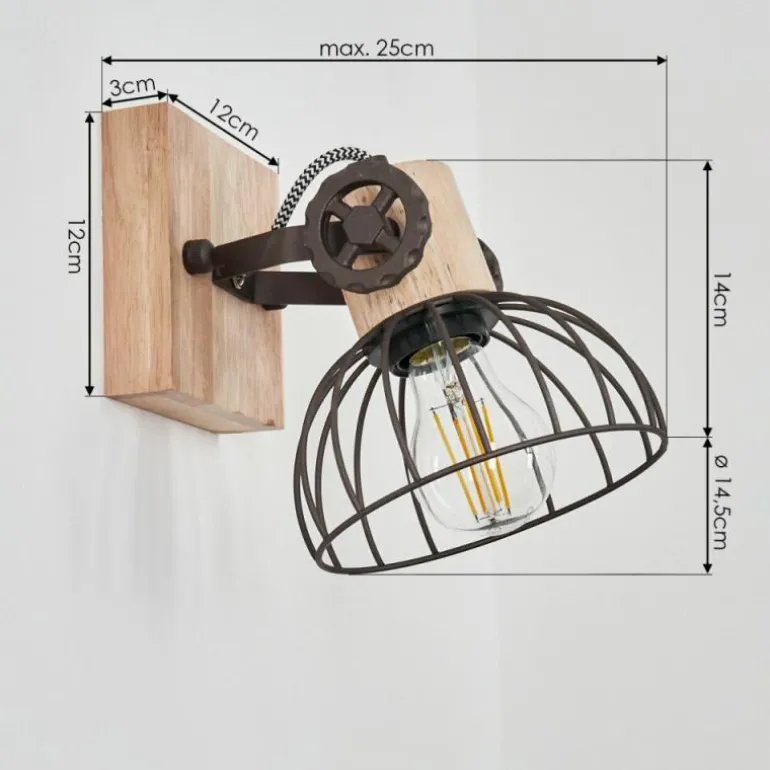 Applique murale Orny Brun, Écru, 1 lumière