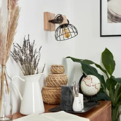 Applique murale Orny Brun, Écru, 1 lumière