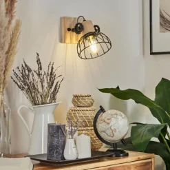 Applique murale Orny Écru, Noir, 1 lumière