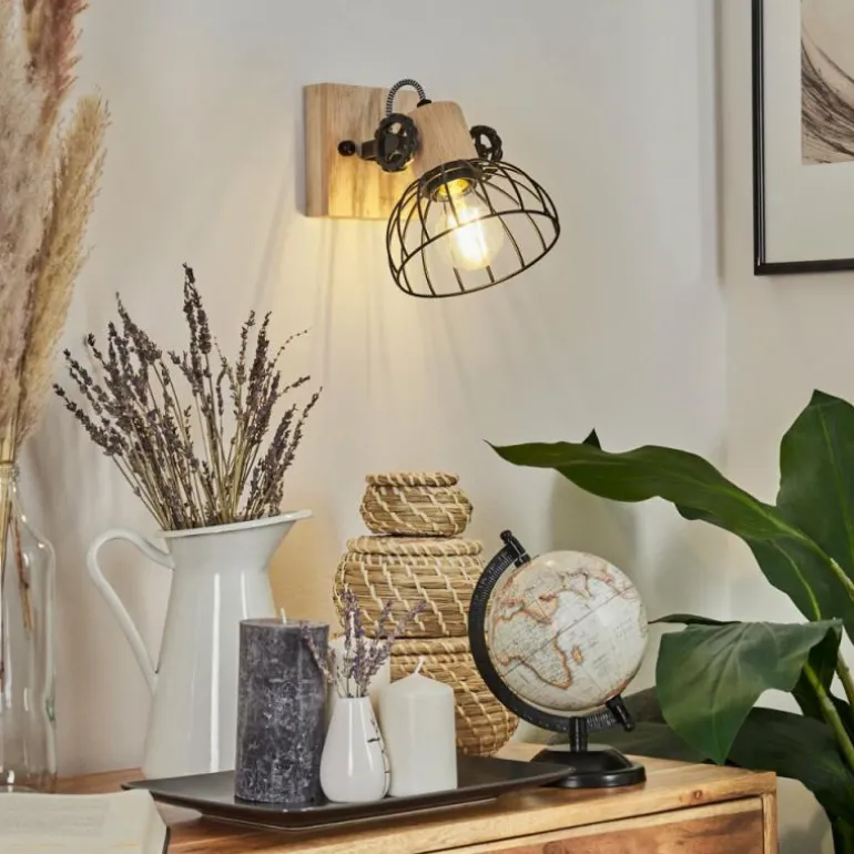 Applique murale Orny Écru, Noir, 1 lumière