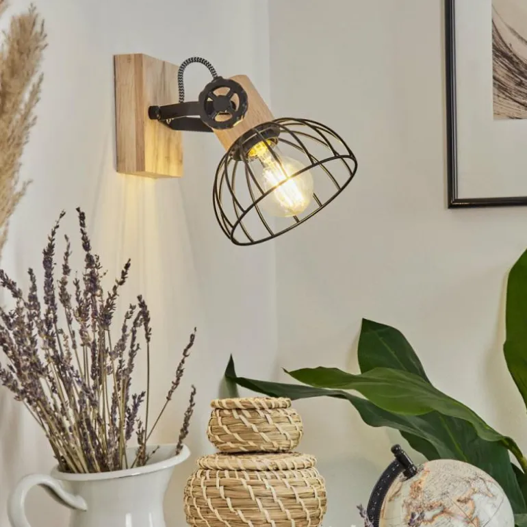 Applique murale Orny Écru, Noir, 1 lumière