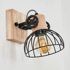 Applique murale Orny Écru, Noir, 1 lumière