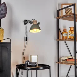 Applique murale Orny Vert, Bois clair, 1 lumière