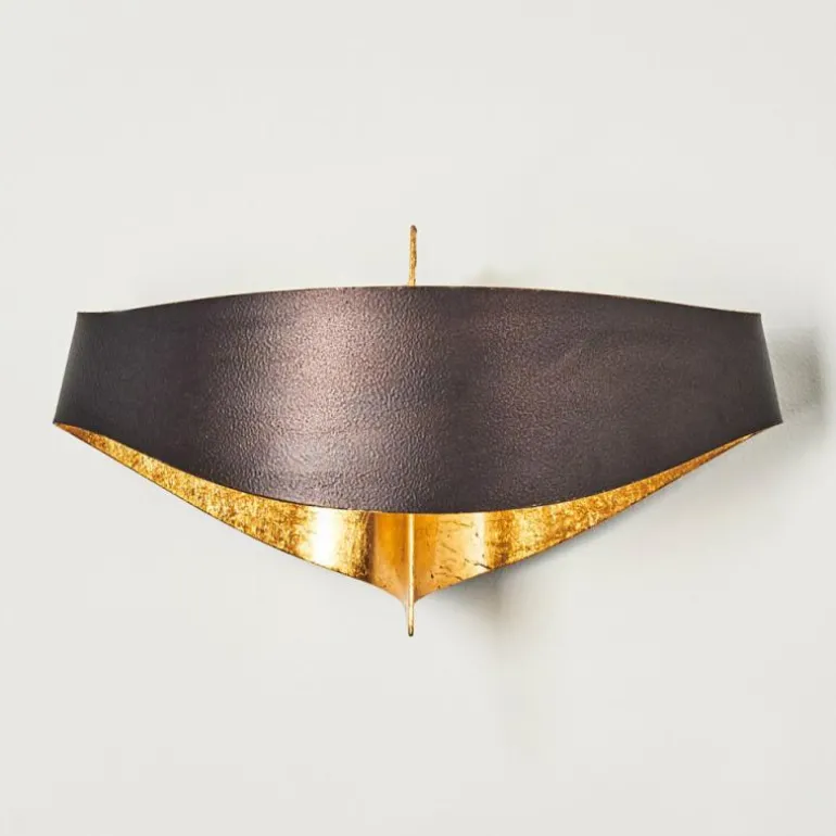 Applique murale Padua Brun doré, 2 lumières