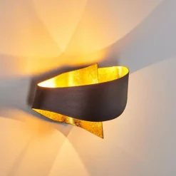 Applique murale Padua Brun doré, 2 lumières