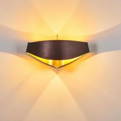 Applique murale Padua Brun doré, 2 lumières