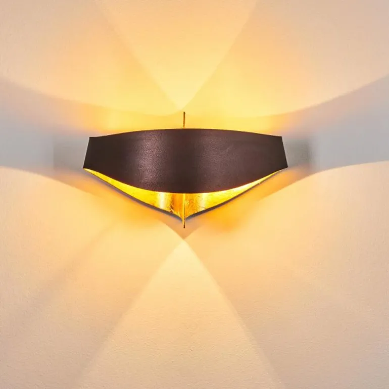 Applique murale Padua Brun doré, 2 lumières